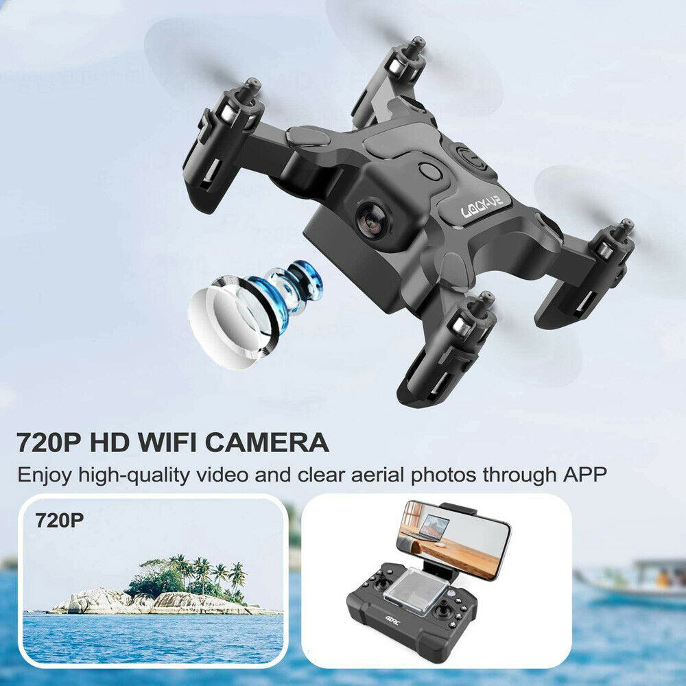 AU V2 Mini Drone Selfie WIFI FPV avec caméra HD pliable bras RC Quadcopter Toy.
