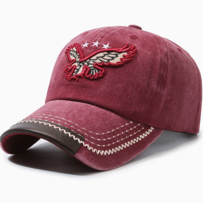 Vieille Cowboy lavé Casquette de baseball Brodée Casual Curvetail