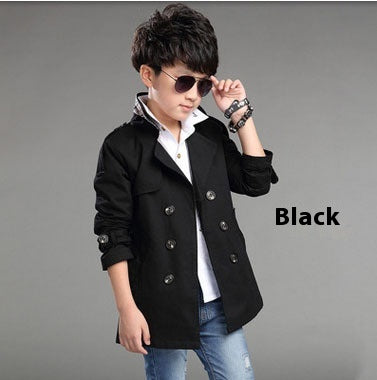 Mid-long Trend Casual Trench Coat pour garçons