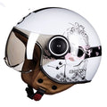 Demi casque de voiture de batterie léger semi-couvert rétro