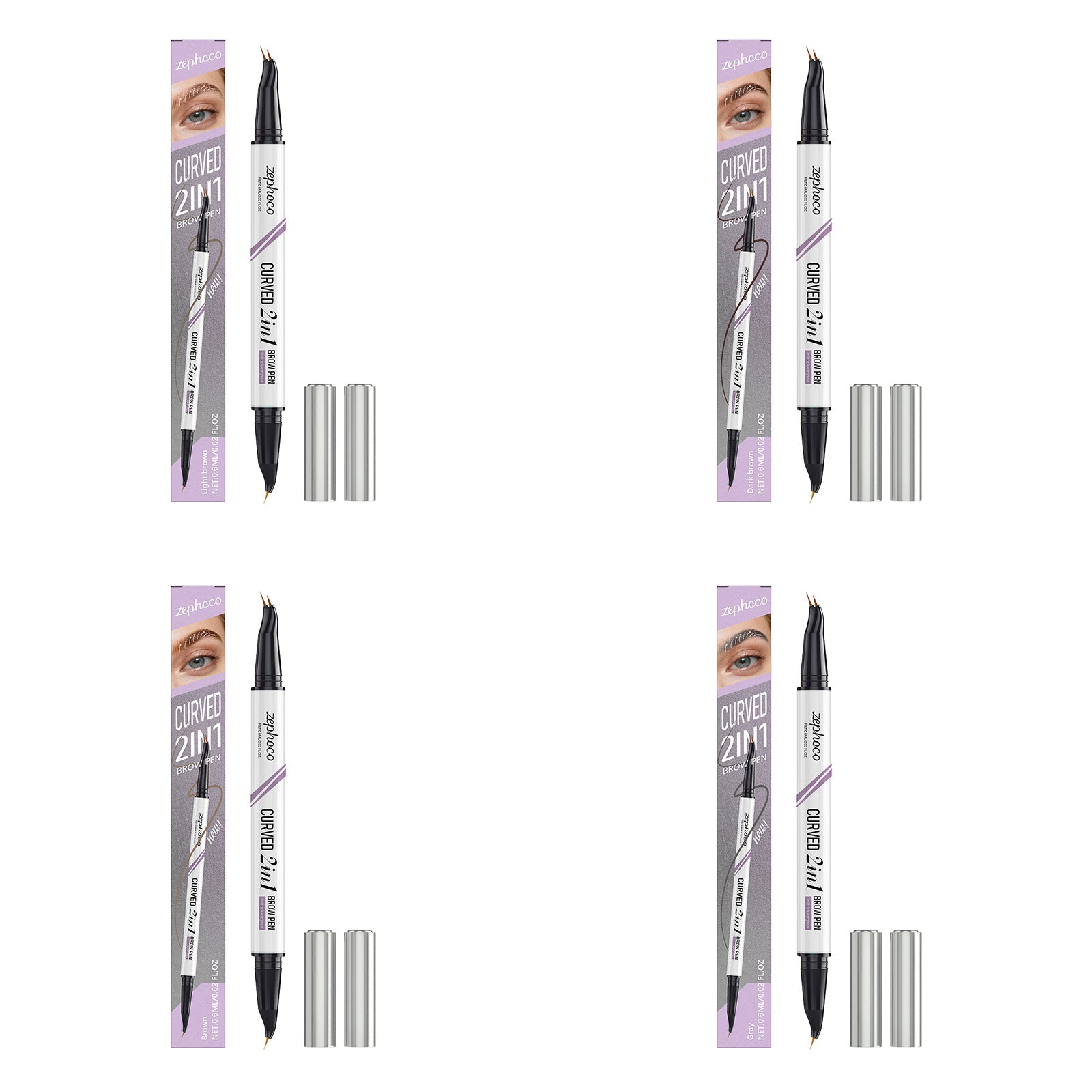 Crayon à sourcils étanche à double extrémité
