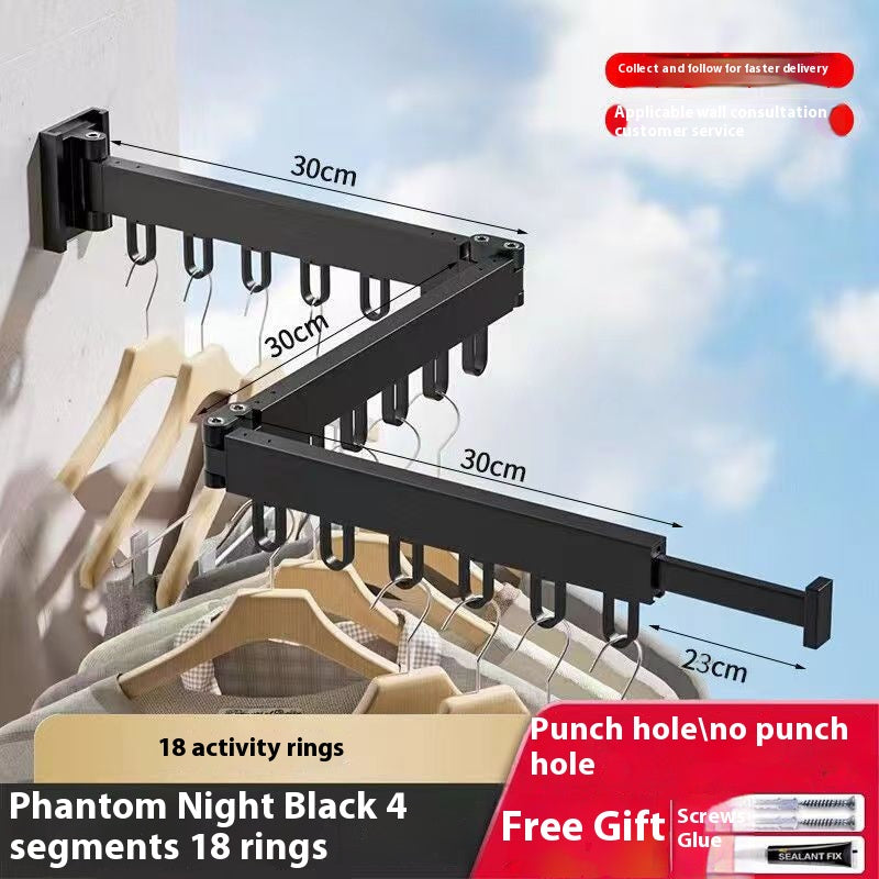 Suspension murale sans punch Petit pli fixe en alliage d'aluminium Airer