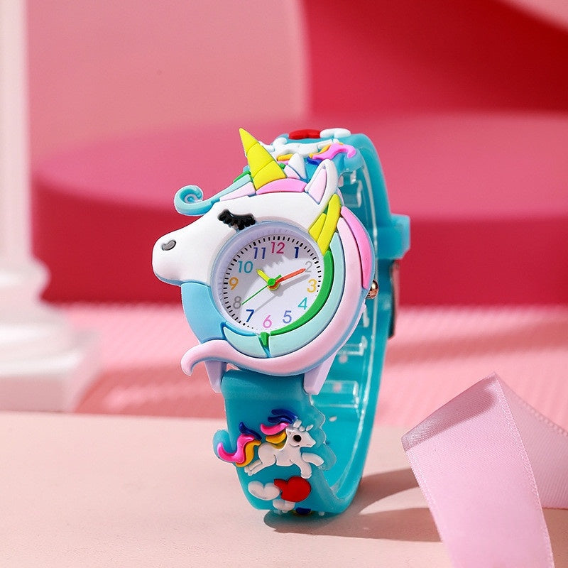 Mignon et fashionable montre de dessin animé en silicone pour enfants
