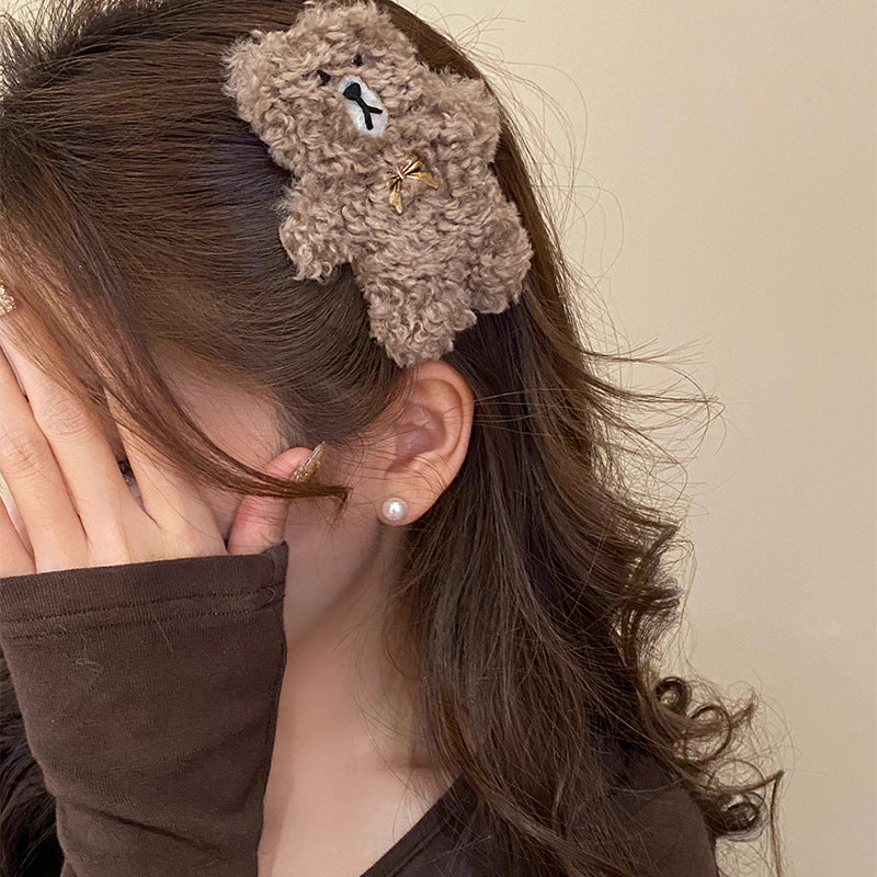 Barrettes de dessins animés en peluche mignons