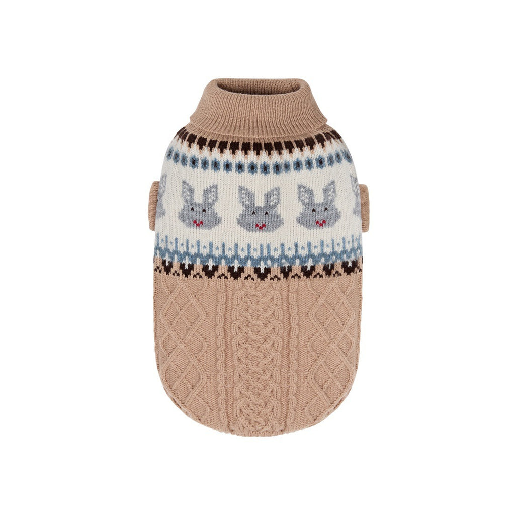 Chandails d'animaux de compagnie Cat Soft Fair Island Blue Sweater