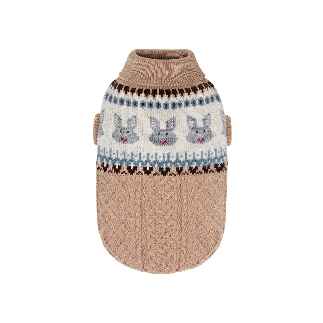 Chandails d'animaux de compagnie Cat Soft Fair Island Blue Sweater