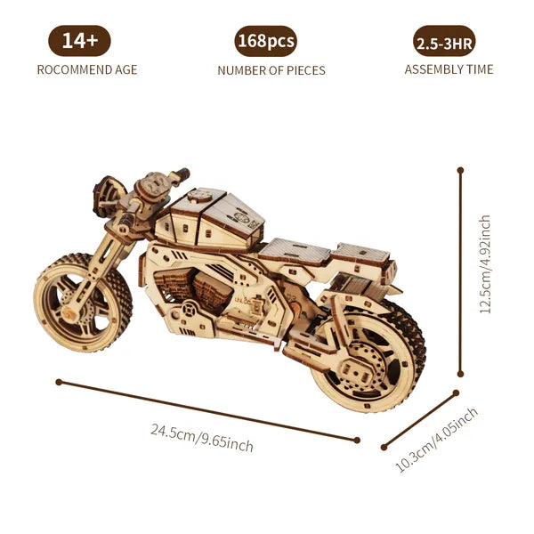 3D Puzzle en bois Kits de modèle de moto pour construire en bois construction artisanale unique