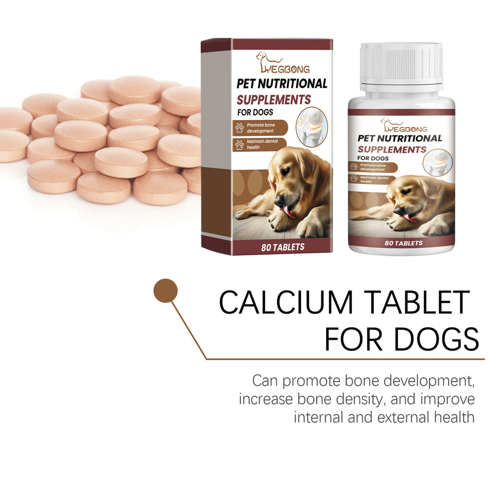 Supplément de vitamine pour animaux de compagnie pour une alimentation nutritive saine comprimés de calcium