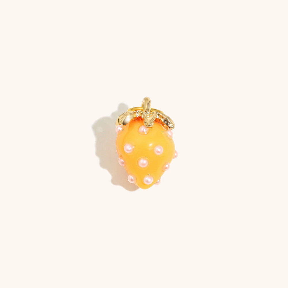 Acier inoxydable Pendentif en maïs plaqué avec or 18K