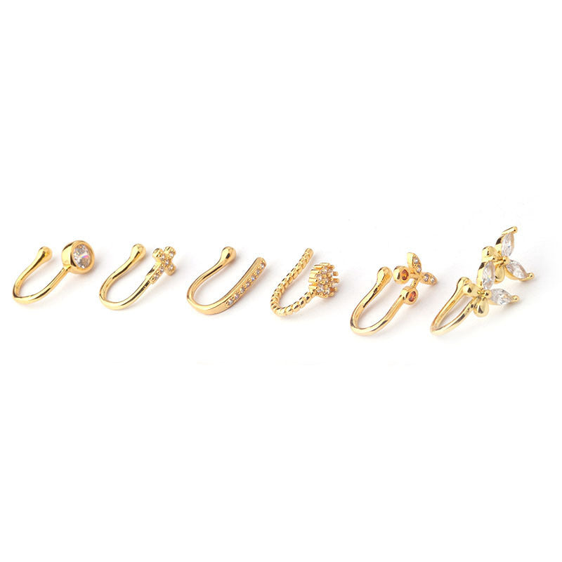 Anneau de nez en forme de papillon sans perforation