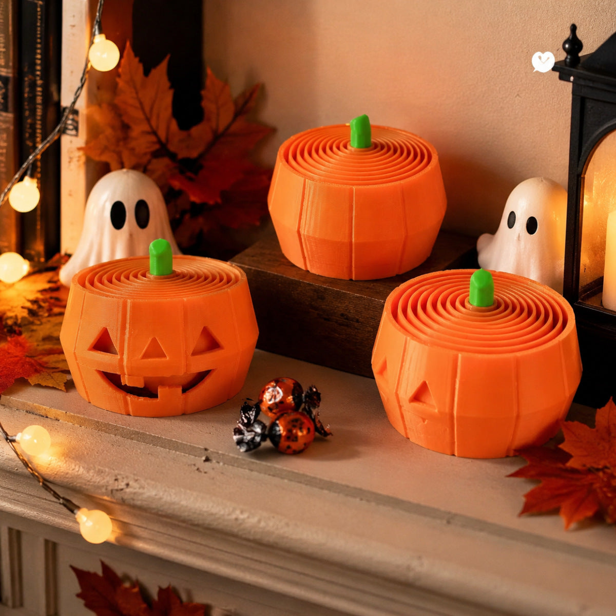 3D imprimé Stretchy Pumpkin Halloween Stress-Relief Stretch Toy Ornement