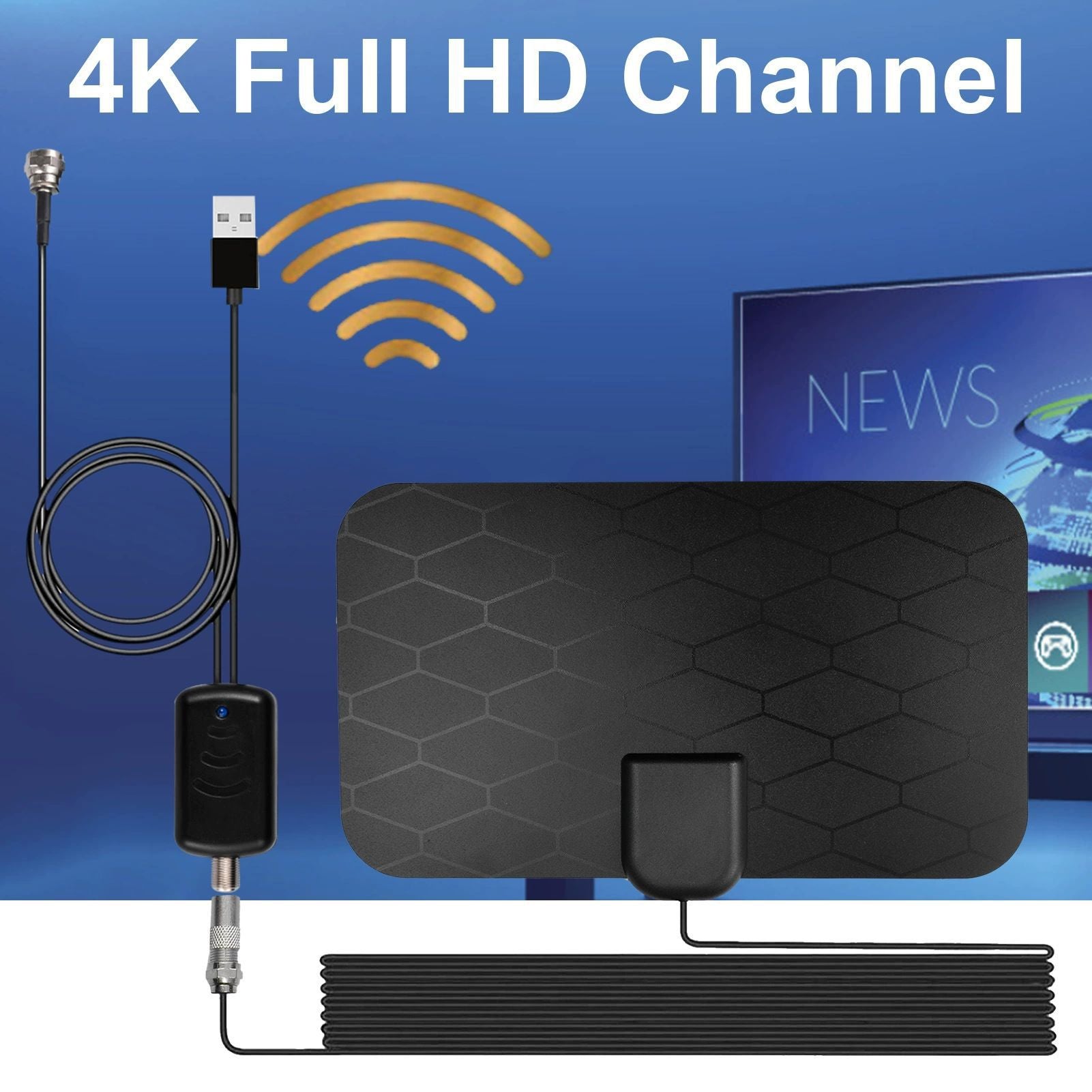 Récepteur de signal numérique HD 4K Free NBC TV Antenne