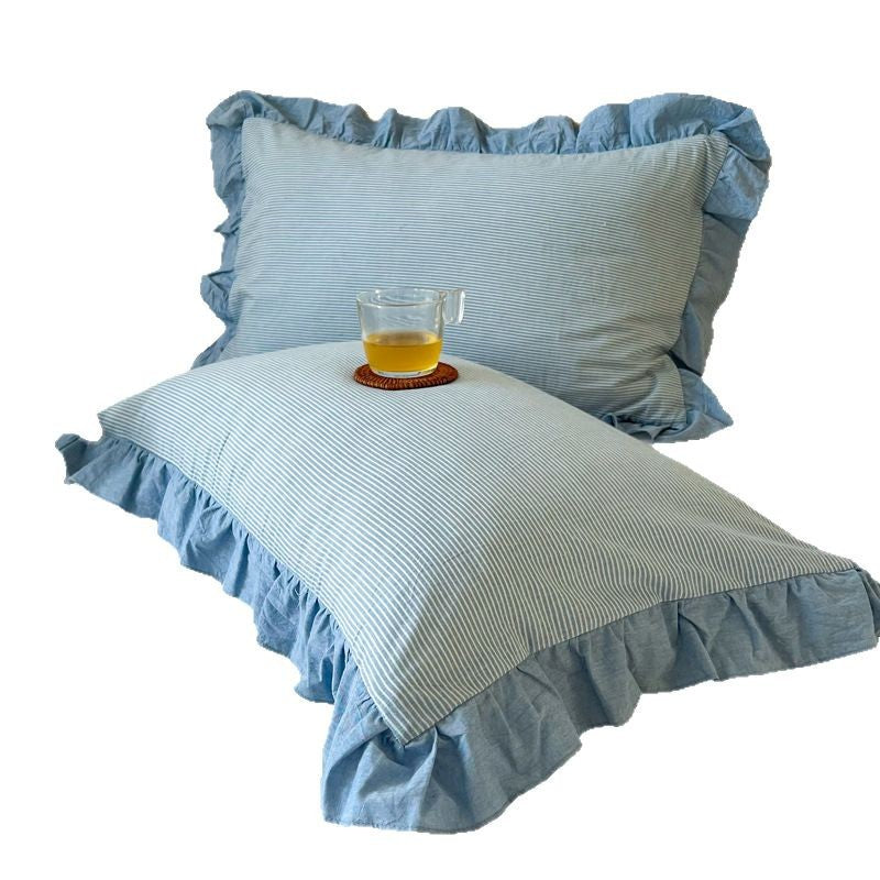 Coussin simple en coton lavé