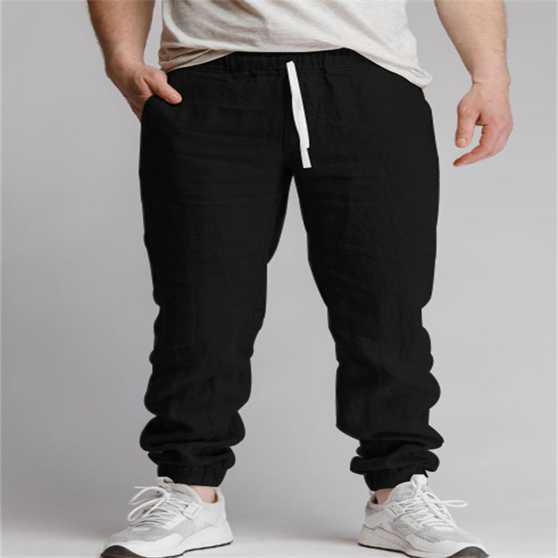 Pantalon de jogging respirant à l'extérieur casual en couleur solide avec des pantalons élastiques