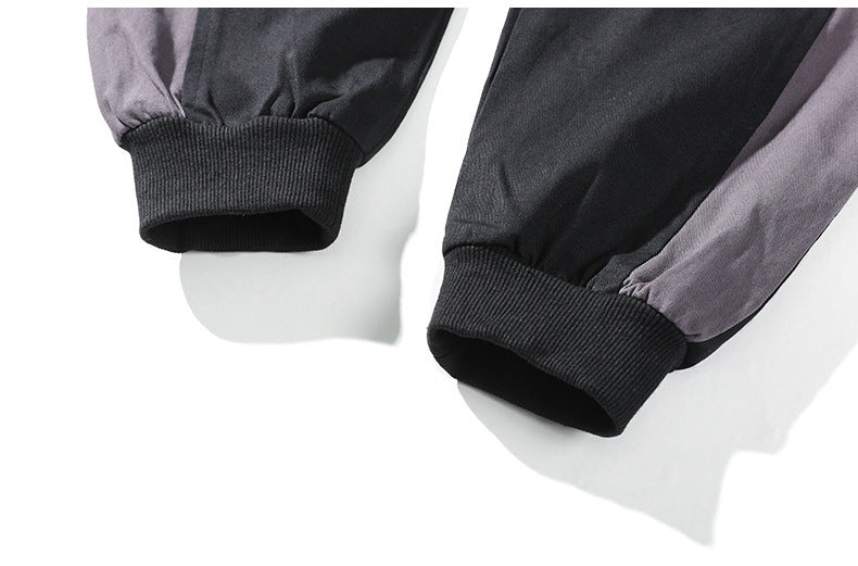 Pantalons drawstring Pantalons Hip Hop Loose Pitching Contraste Couleur Pantalons occasionnels Pantalons garçons