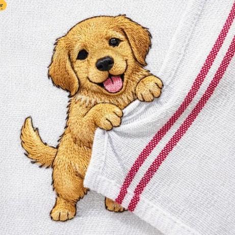 Serviettes de cuisine Broderie animale