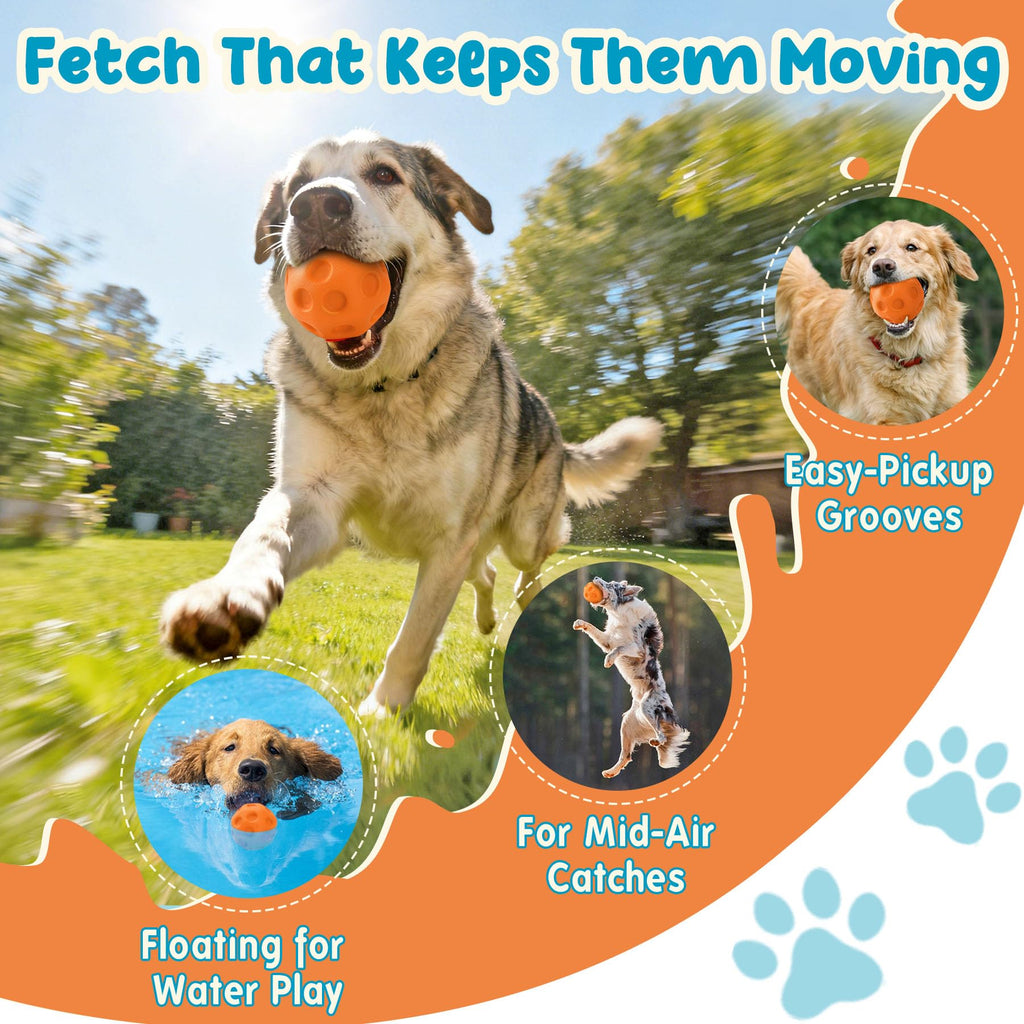 3 boules de chien pack pour chiens moyens et grands - hauts rebonds et ballons flottants