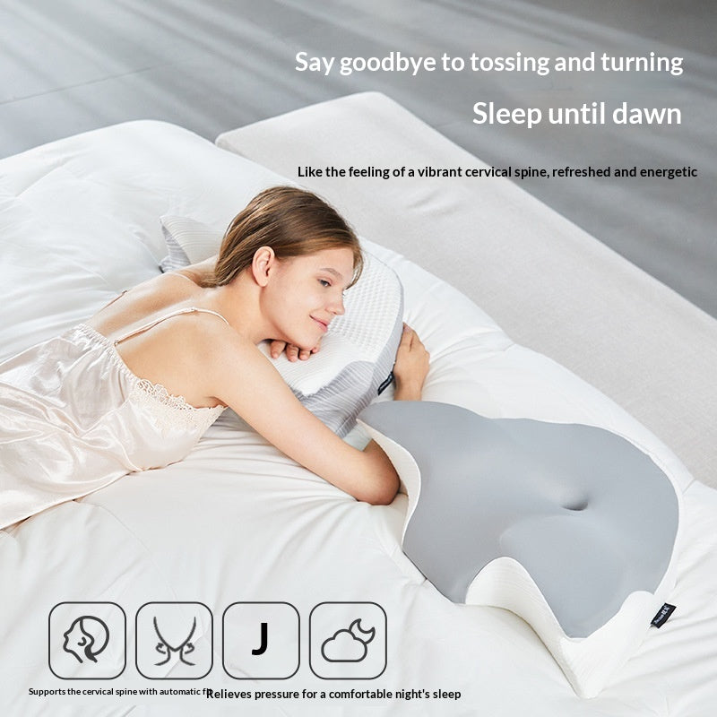 Memory Foam Neck Support Oreiller avec un design respirant pour un meilleur sommeil et un retour lent M