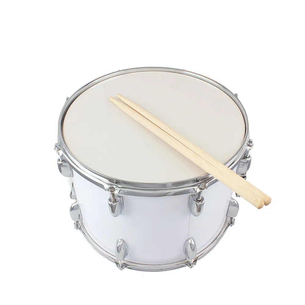 14 X10 pouces Marching Drum Drum Sticks Porte-clés Blanc