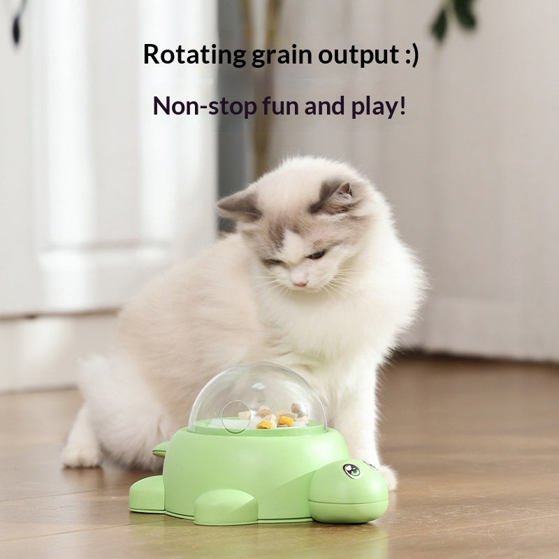 Distributeur de nourriture pour animaux de compagnie Puzzle-style Little Turtle Press-and-feed Feeder