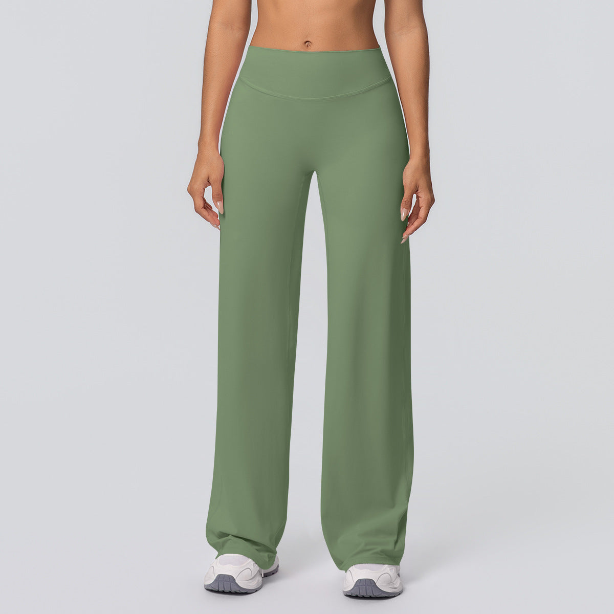 Pantalon de yoga en couleur solide, taille haute C'est un coup de pied