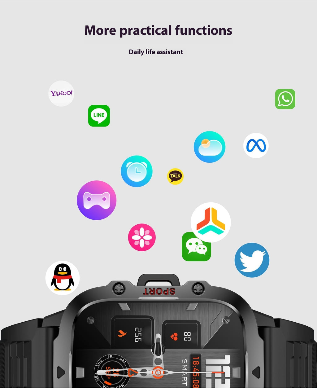 Montre d'appel Bluetooth sport en plein air