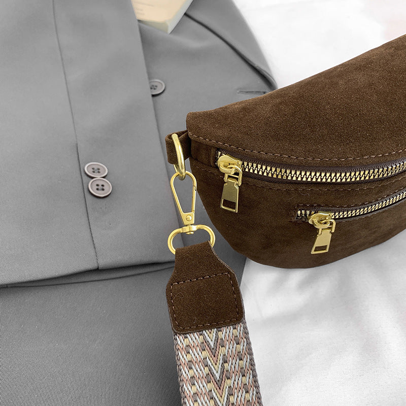 Jacquard Webbing Européen et américain Style PU sac de corps en cuir