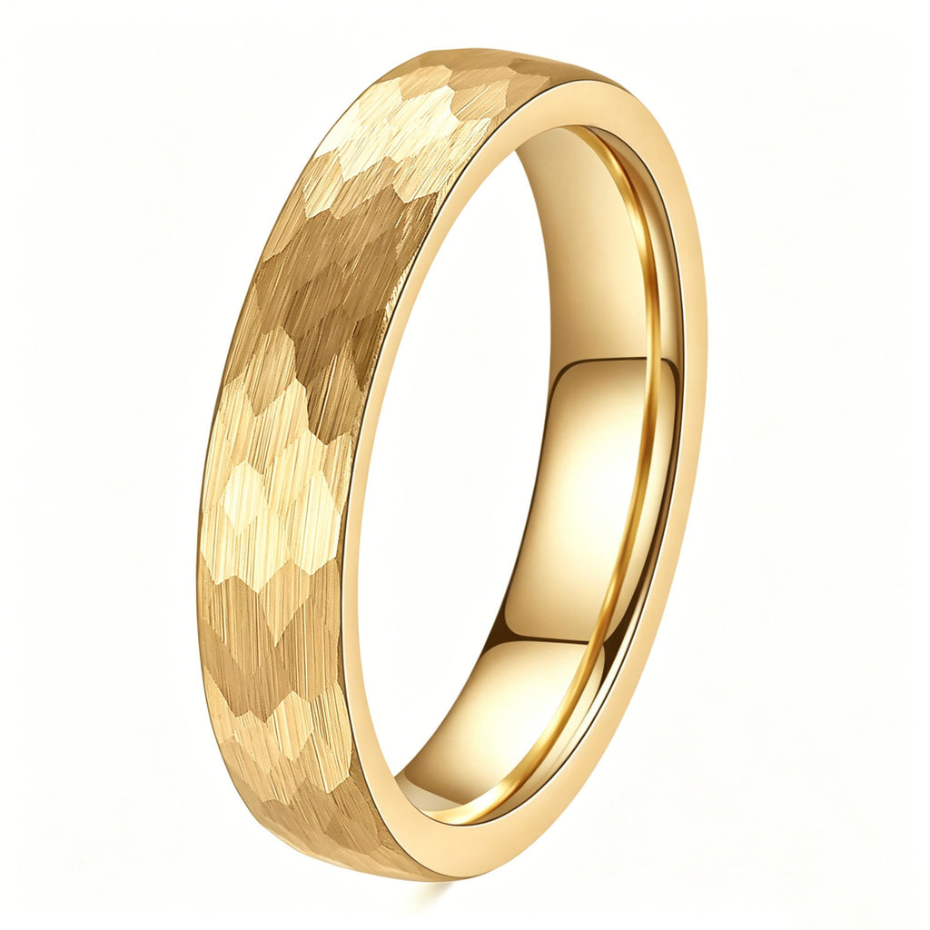 Bague en acier inoxydable marbré à l'échelle du poisson rétro