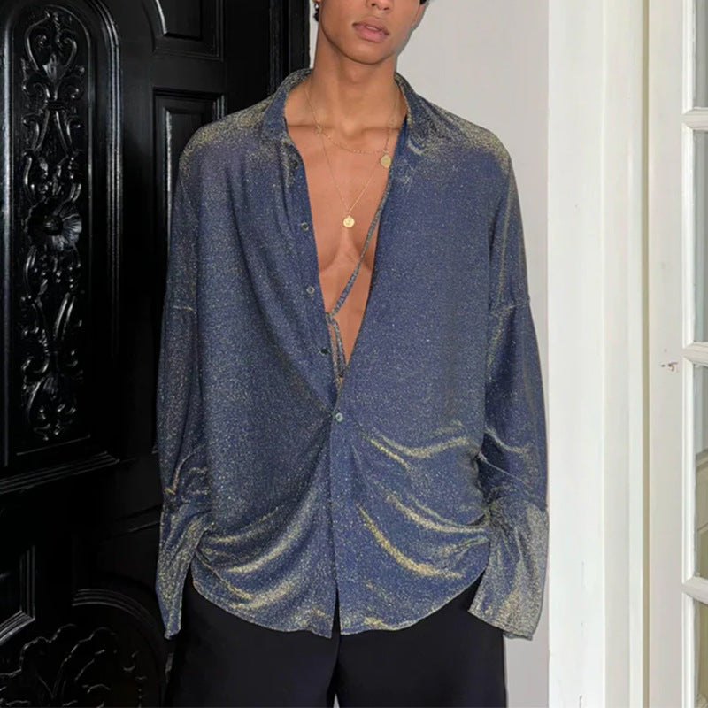 Été d'hiver Hommes Loose-fit Top avec des détails de cravate