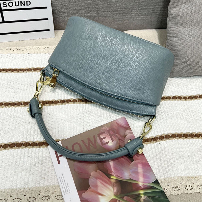 Sac à main pour femmes Sac à épaule en cuir plein grain