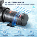 VEVOR PiscinePompe 1.5HP 115V 1100W