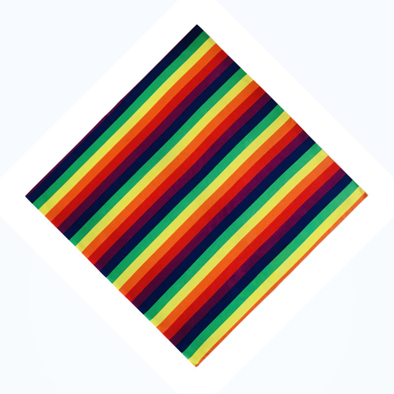 Polyester Rainbow Bar Serviette carrée Hiphop de plein air Vent Grand Intestine Polyester Coton Ha