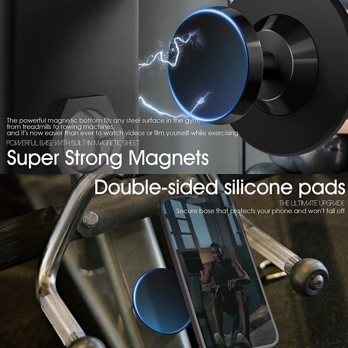 Support de téléphone mobile en alliage d'aluminium Magsafe Double
