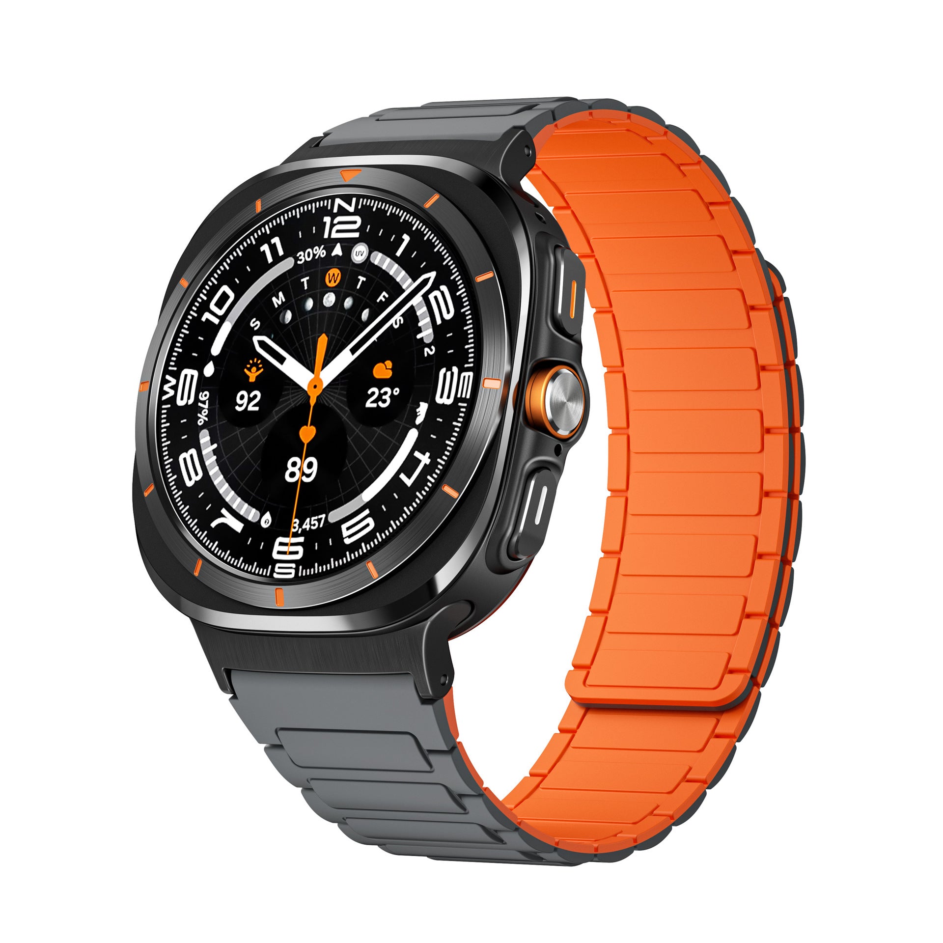 Bracelet de montre magnétique bicolore en silicone