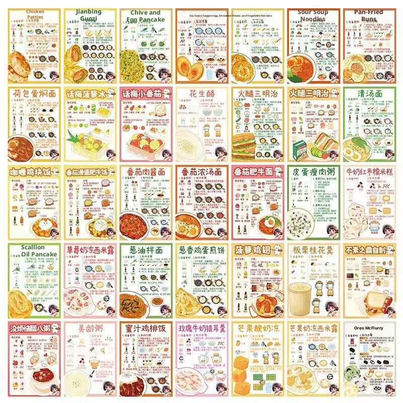Stickers Menu Gourmet-Snack Breakfast-64 feuilles