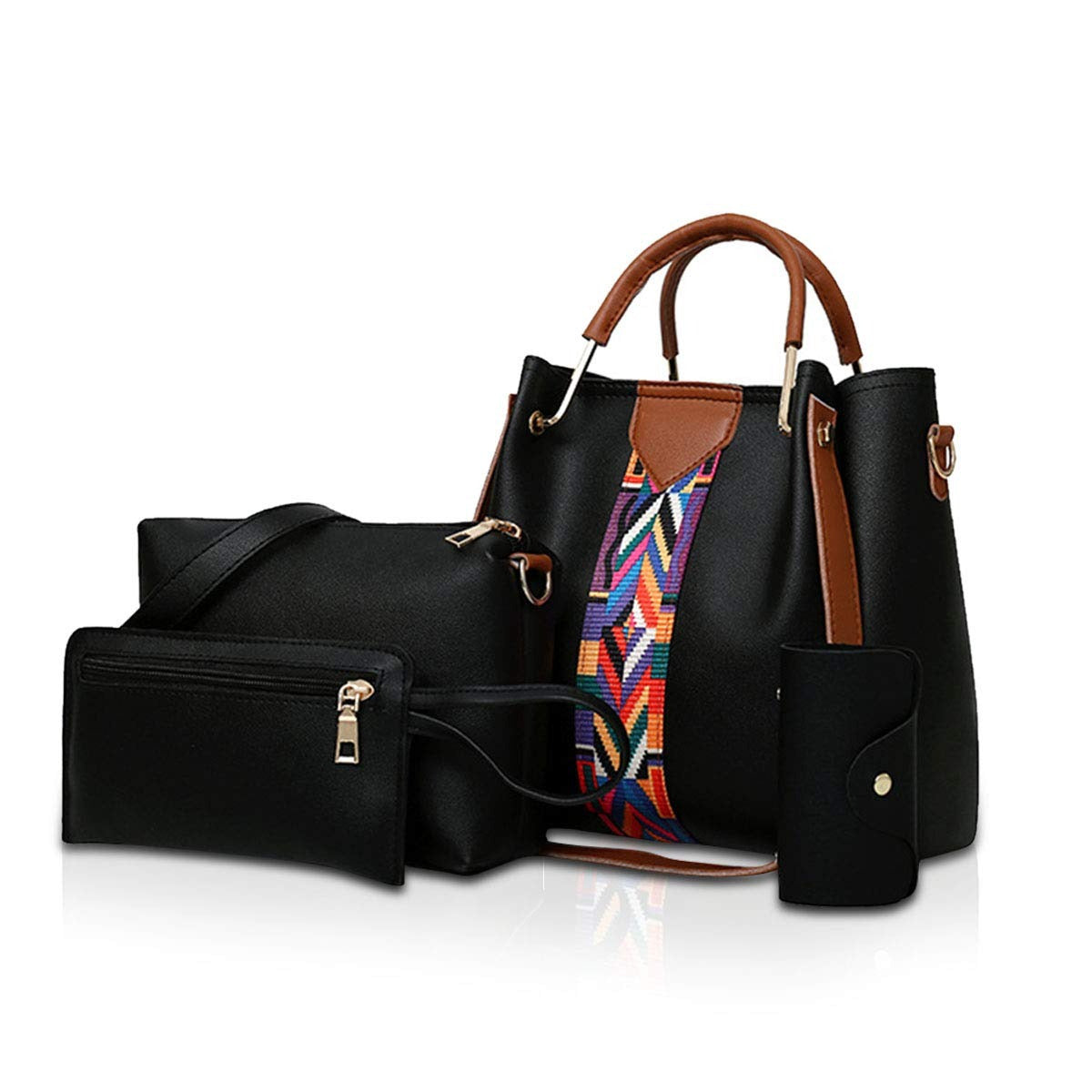 Sacs à main pour femmes Sacs à épaules Sacs à main de 4 pcs Sacs à main pour dames Sacs pour le corps supérieur