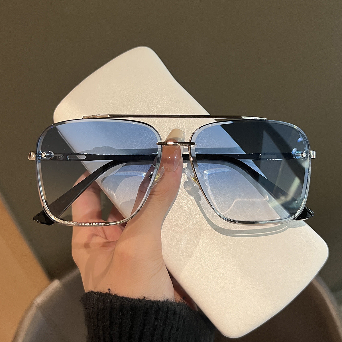Lunettes de soleil à double pont sans vis
