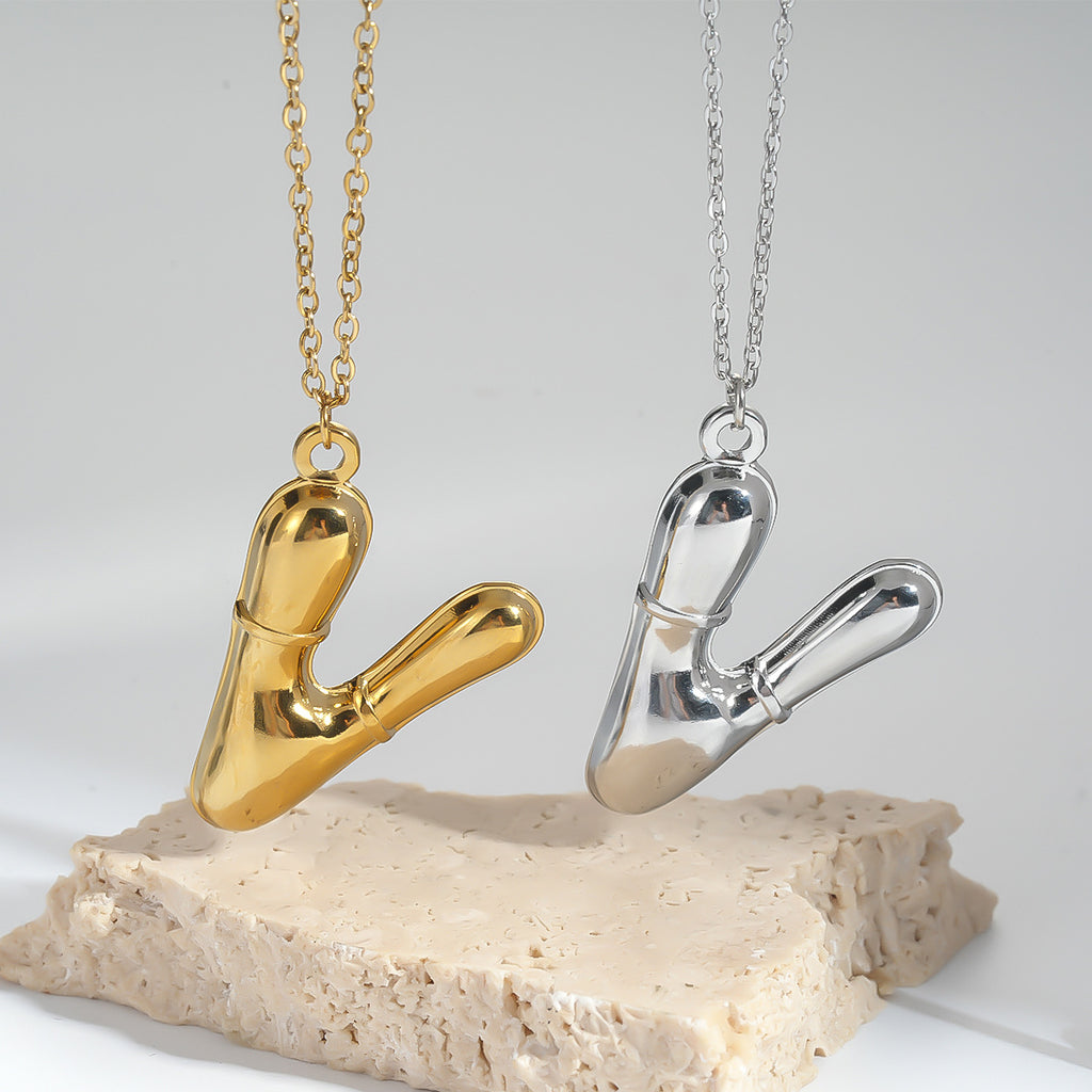 Factory Supply Anglais Lettre Pendentif Collier Cool Hip Hop Style personnalisé Clavicule Ch