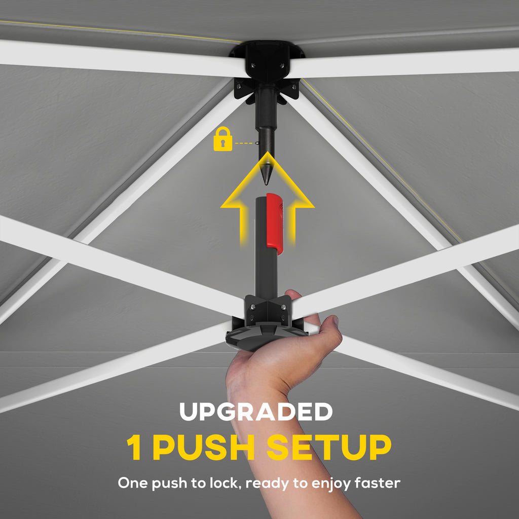 9,6 x 9,6 pieds Pop Up Canopy Tente avec parois latérales