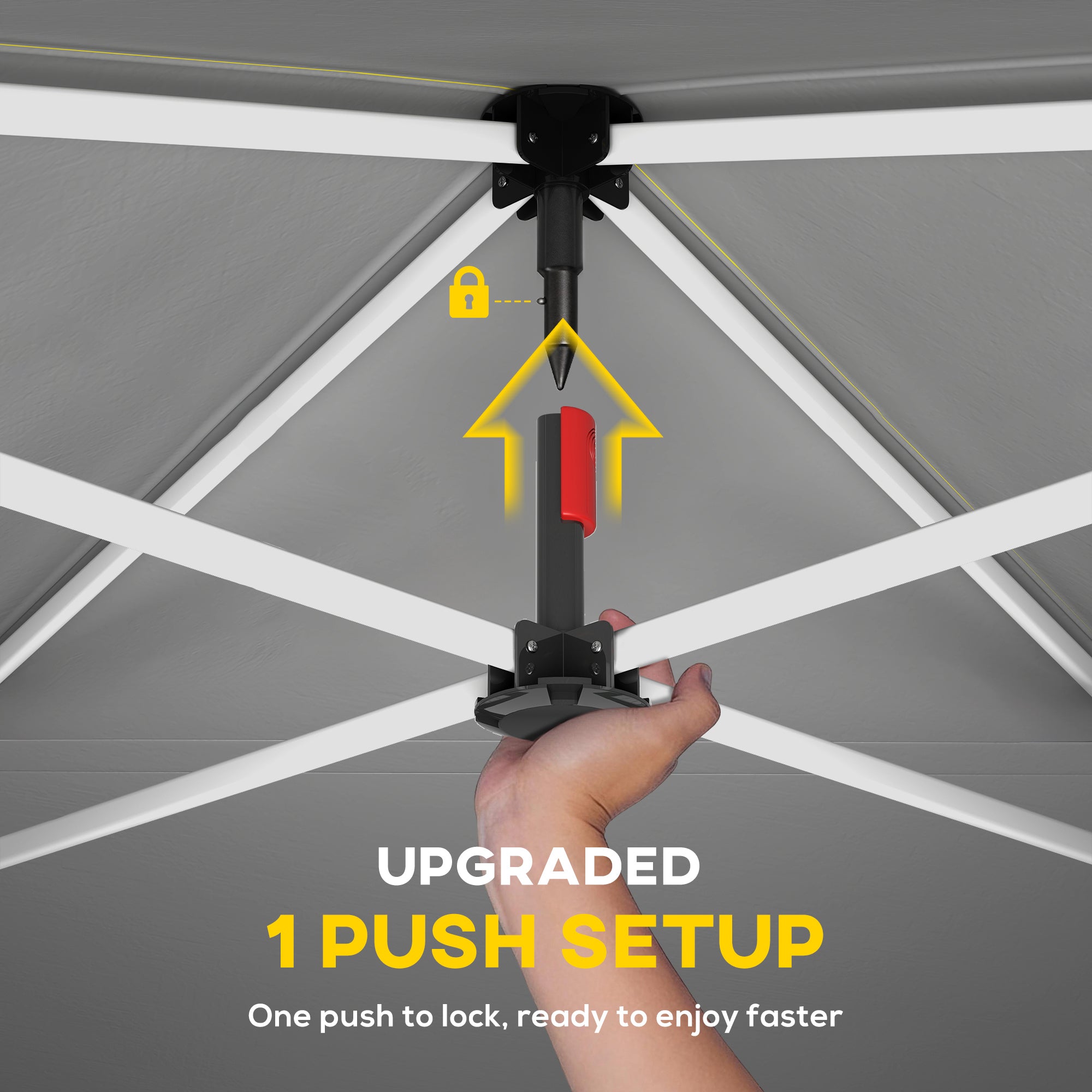 9,6 x 9,6 pieds Pop Up Canopy Tente avec parois latérales