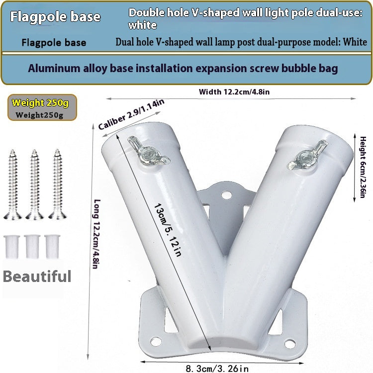 180 Degree Ajustable Outdoor Aluminium Alliage Flagpole Base