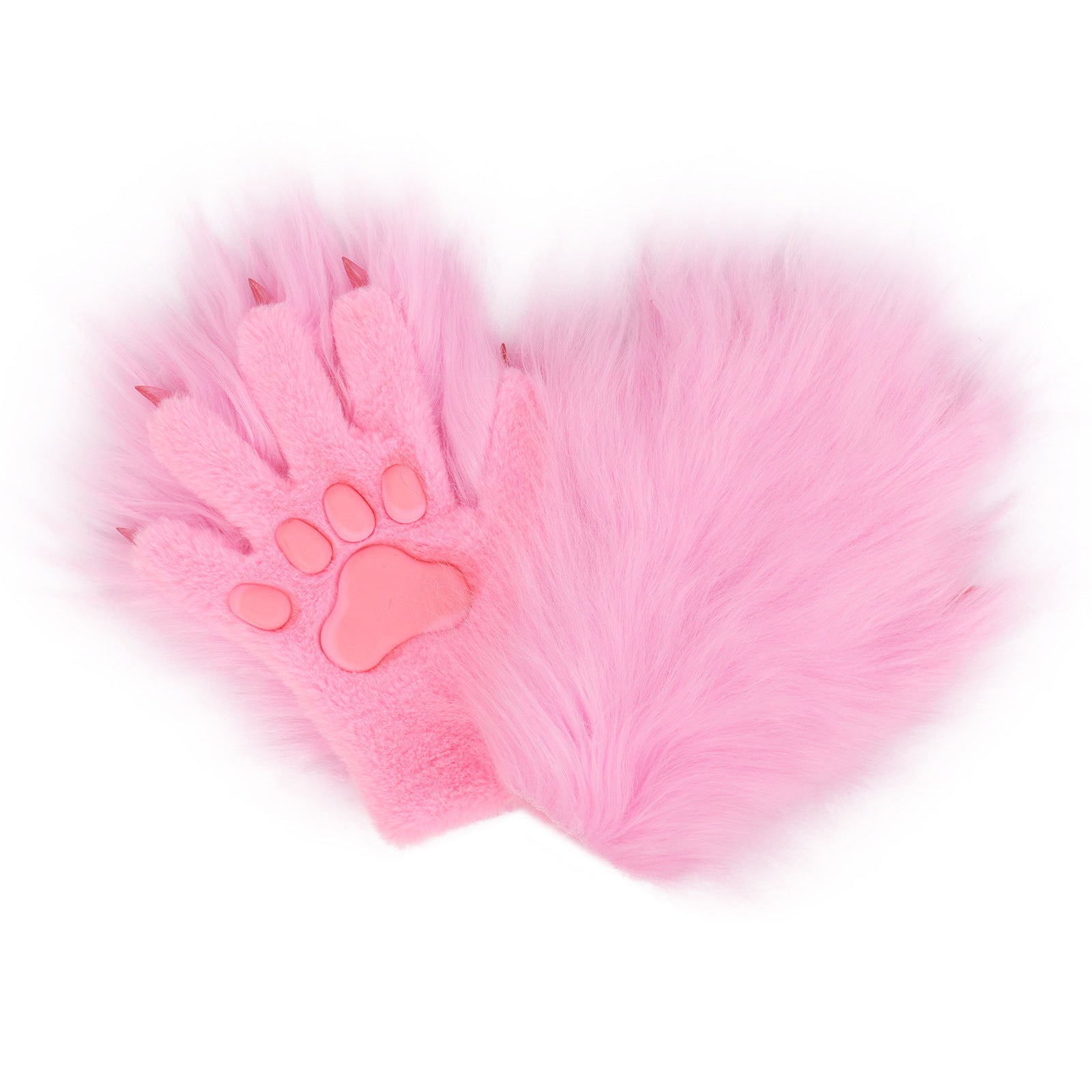 Halloween longue-plush Cat-claw Full-finger et demi-finger Gants