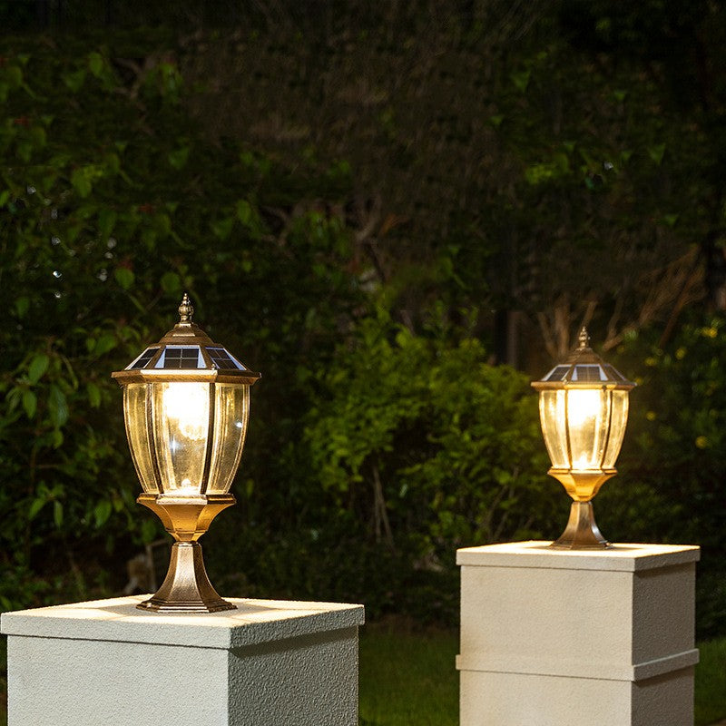 Solar Pilier Lampe Cour extérieure
