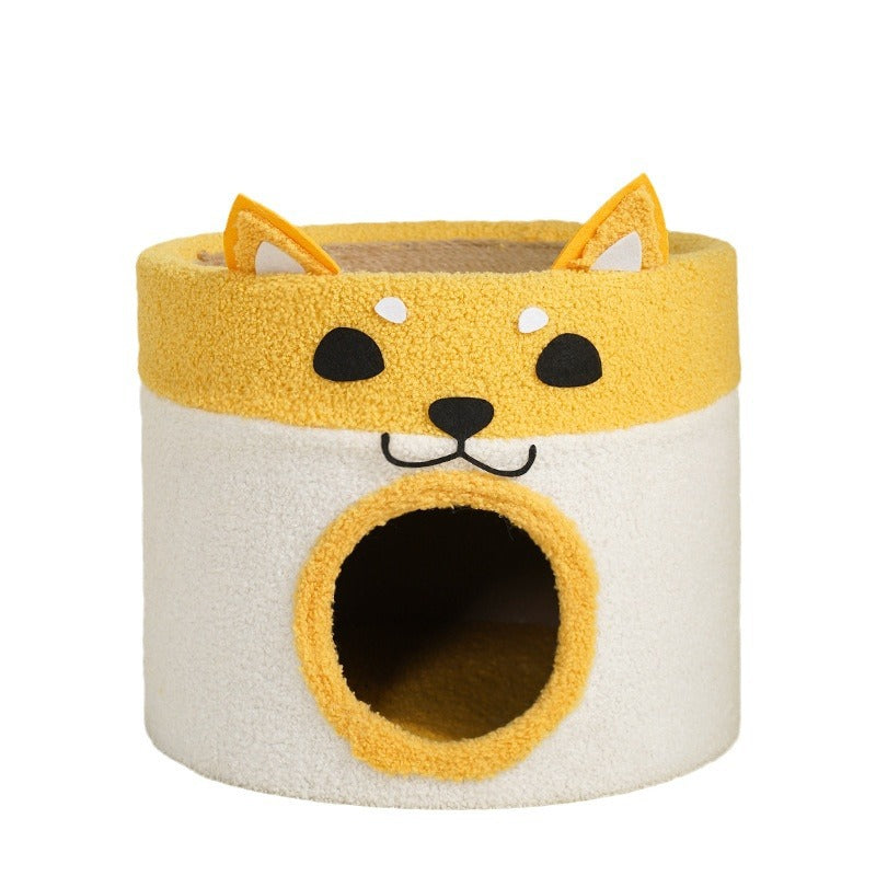 Cadre d'escalade de chat avec lit de chat de style seau