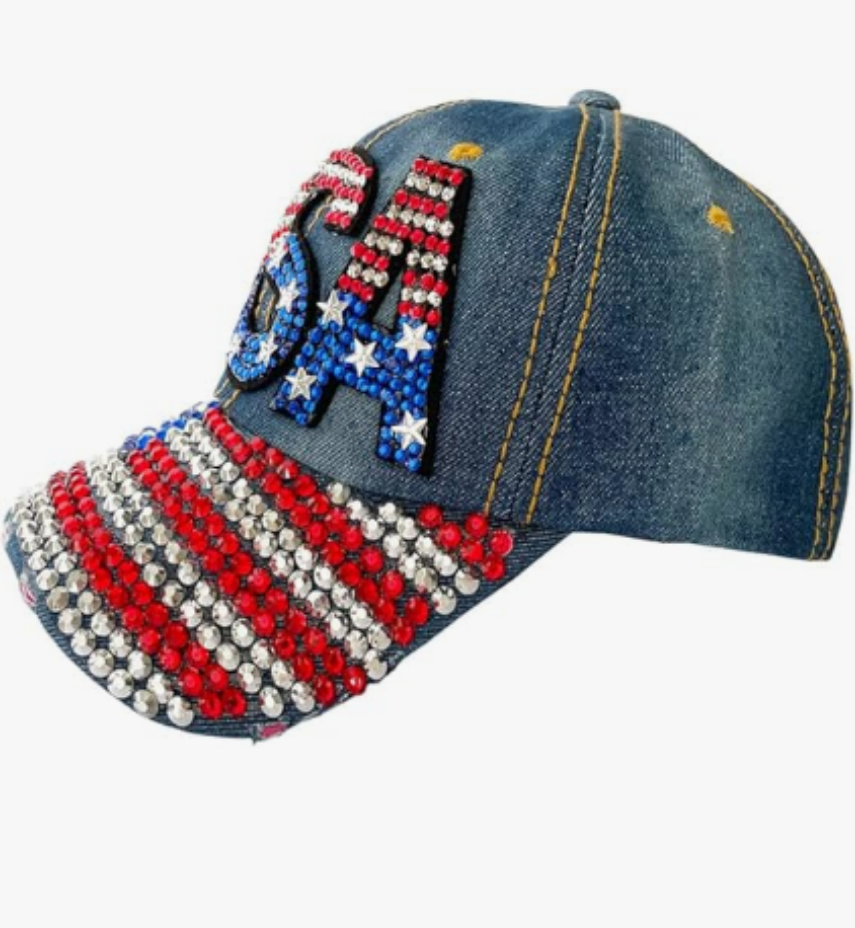 World Cup USA Bling Baseball Cap
