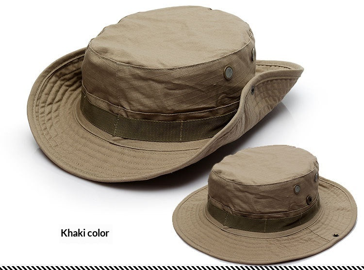 Chapeau tricoté Chapeau à larges bords Chapeau de soleil Chapeau de pêcheur de style militaire