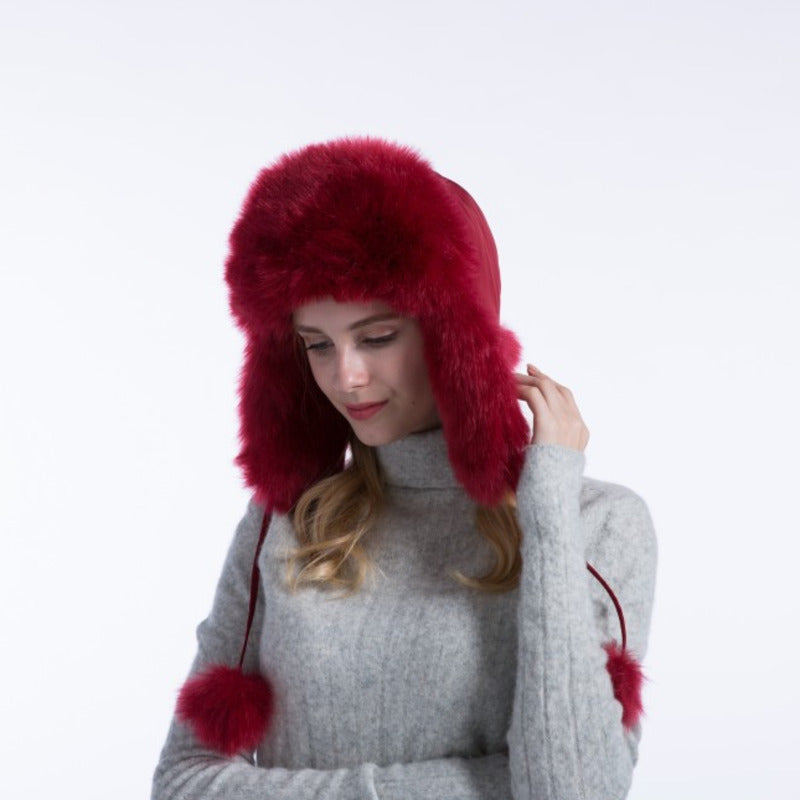 Automne et hiver femmes Coréen Version de fourrure de renard pour garder chaud et froid