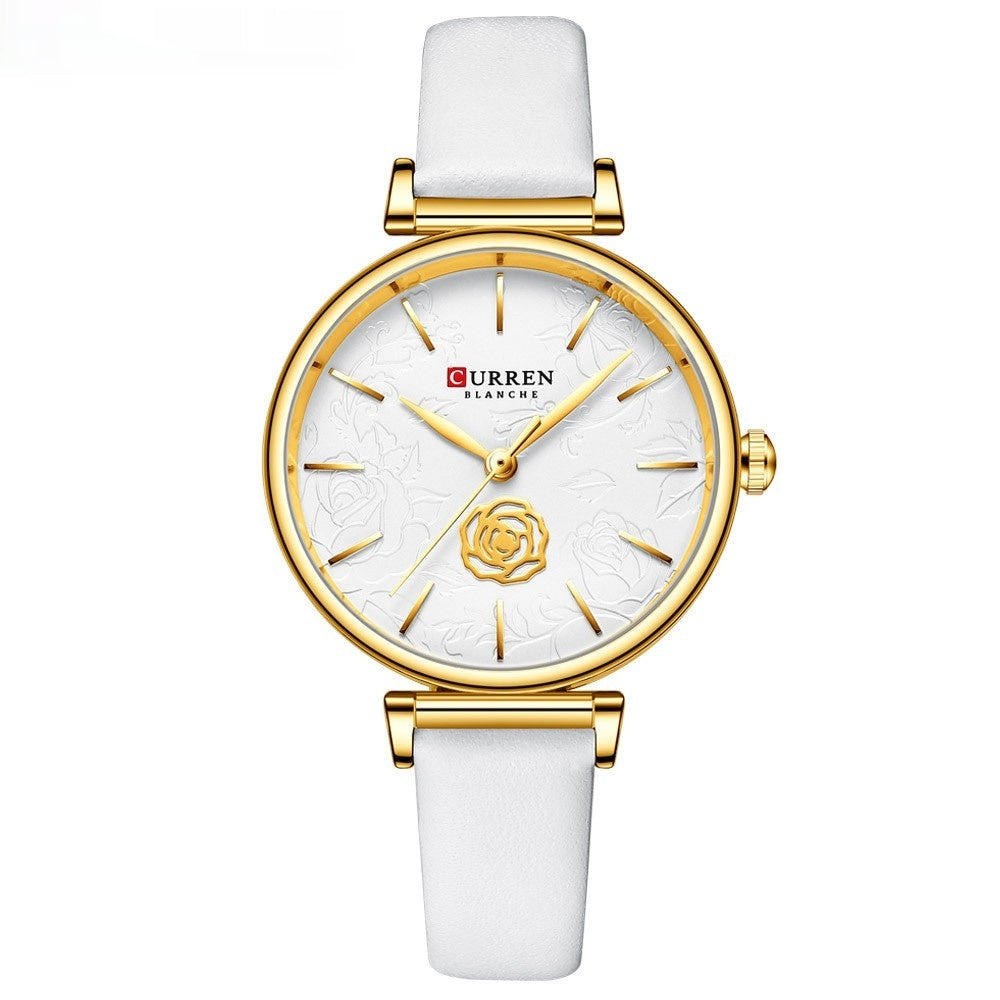 Montre Quartz à l'épreuve de l'eau pour femmes mode et simple