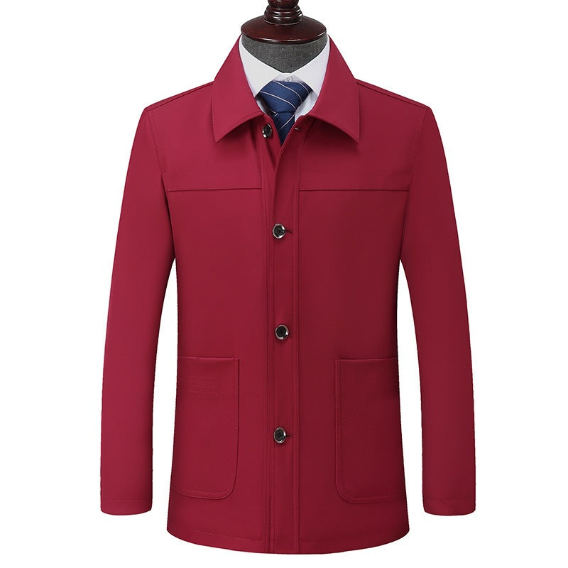 Veste de taille supérieure pour homme Col rond et vieux
