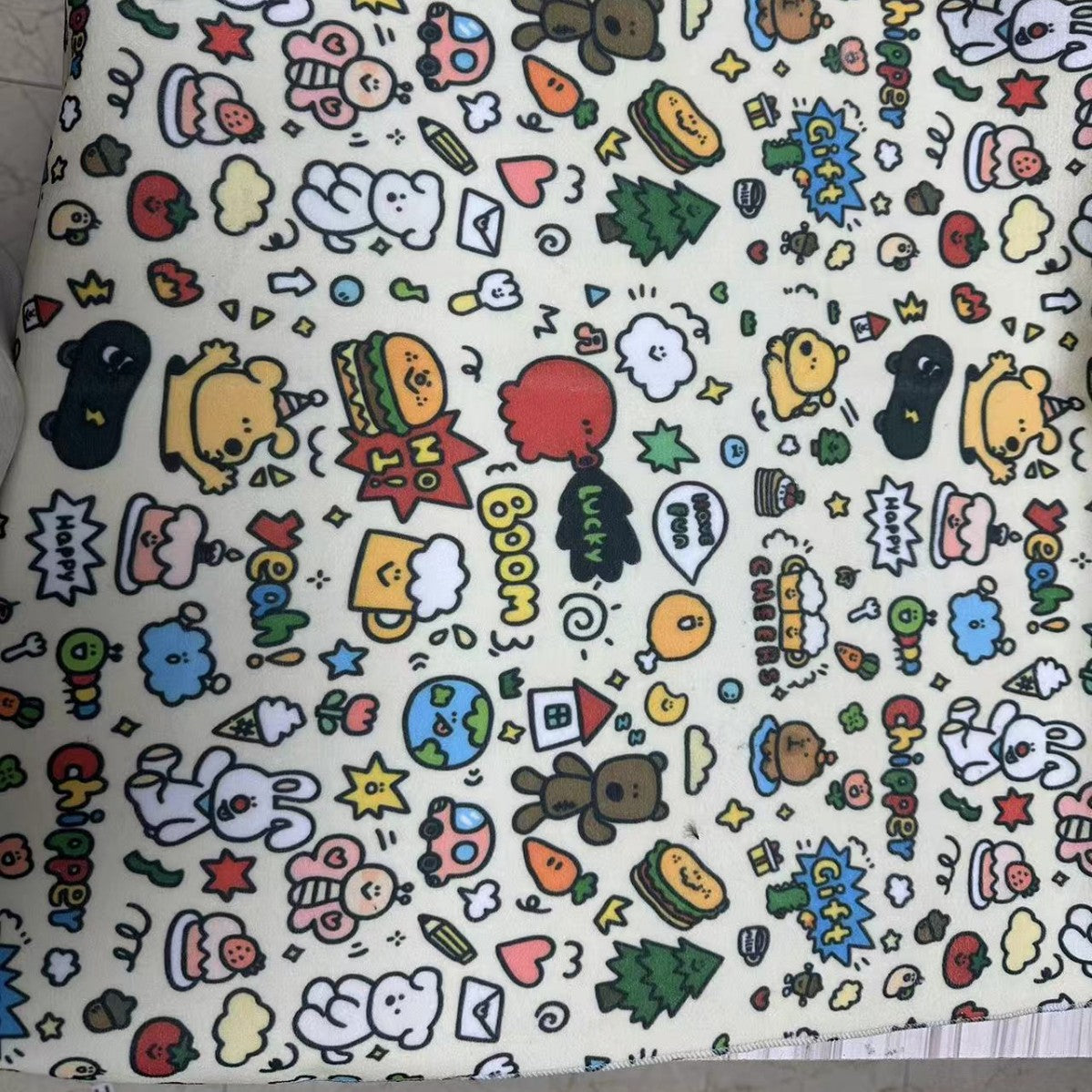 Simple Cartoon Imprimé Cat Cloth Sac cosmétique